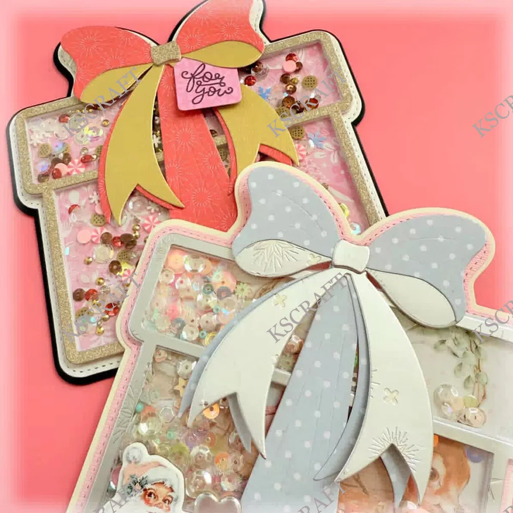 KSCRAFT Present Box Mini Album Cutting Dies Stencils for DIY Scrapbooking Decorative Embossing DIY Paper Cards