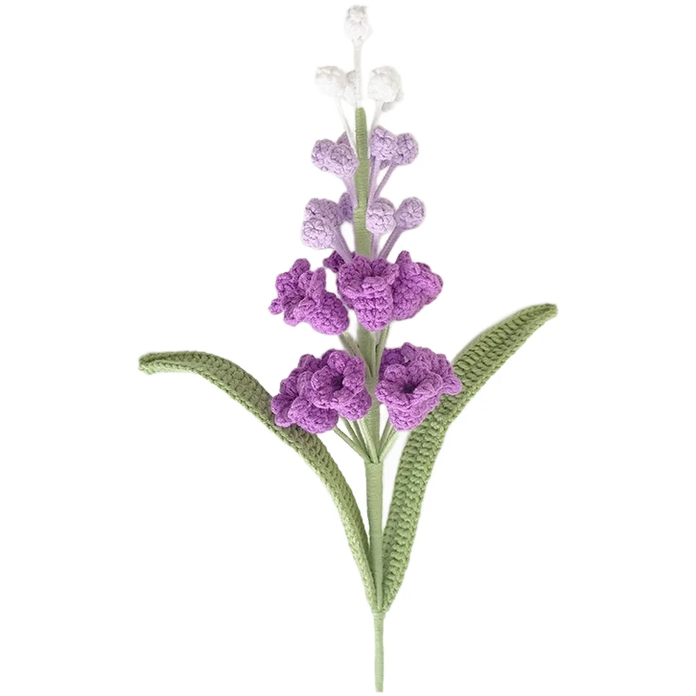 Artificial Grape Hyacinth Bouquet Crafted for from Wool Yarn for Indoor Spaces Wedding Ceremony and Event Decoration