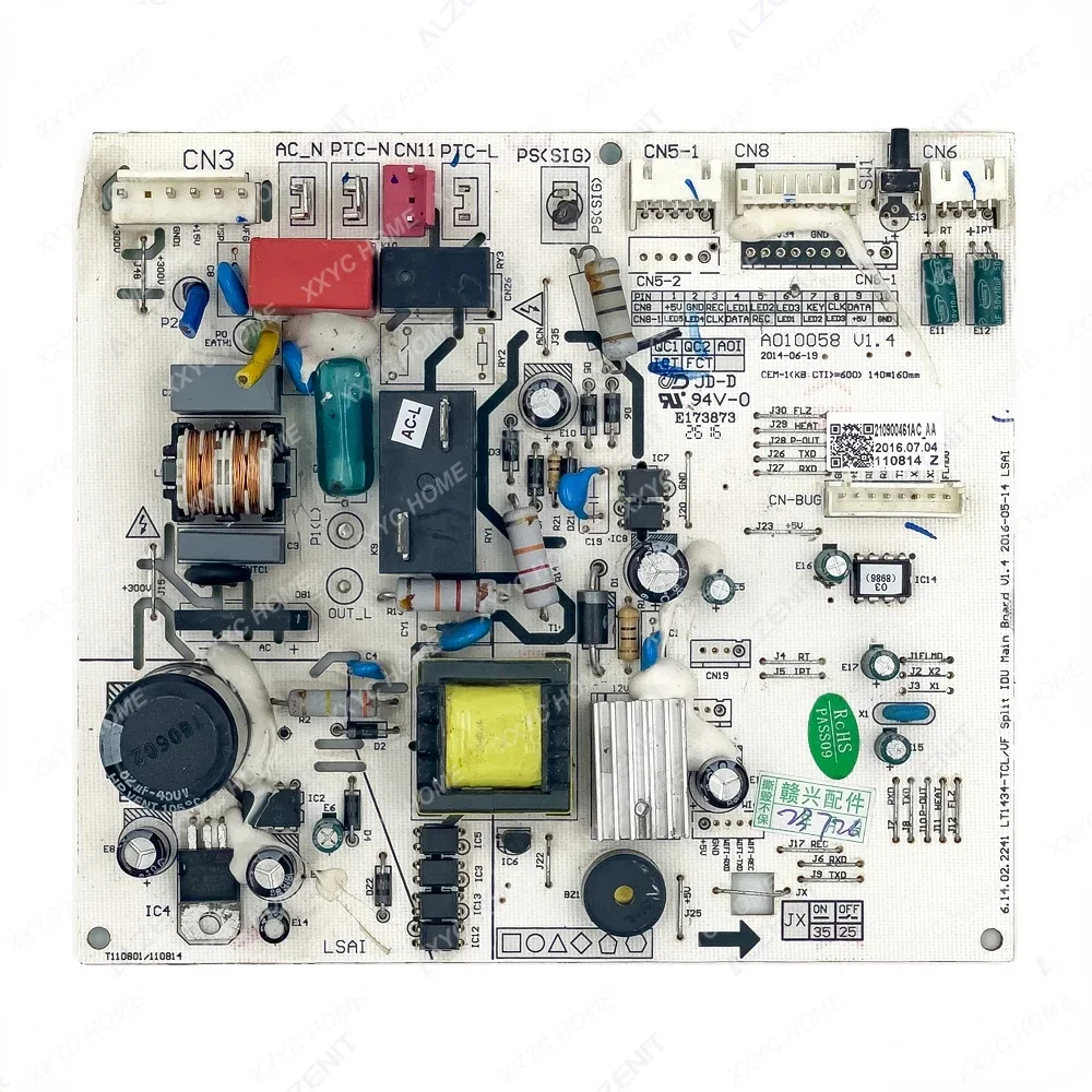 

Used For TCL Air Conditioner Inverter Control Board T110801Z Circuit PCB LT1434-TCL/VF A010058 Conditioning Parts