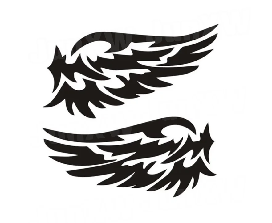 Angel Wings Lovely Car Decal Stickers Motorcycles Decoration 3D Reflective Waterproof Stickers Rearview Glue Stickers