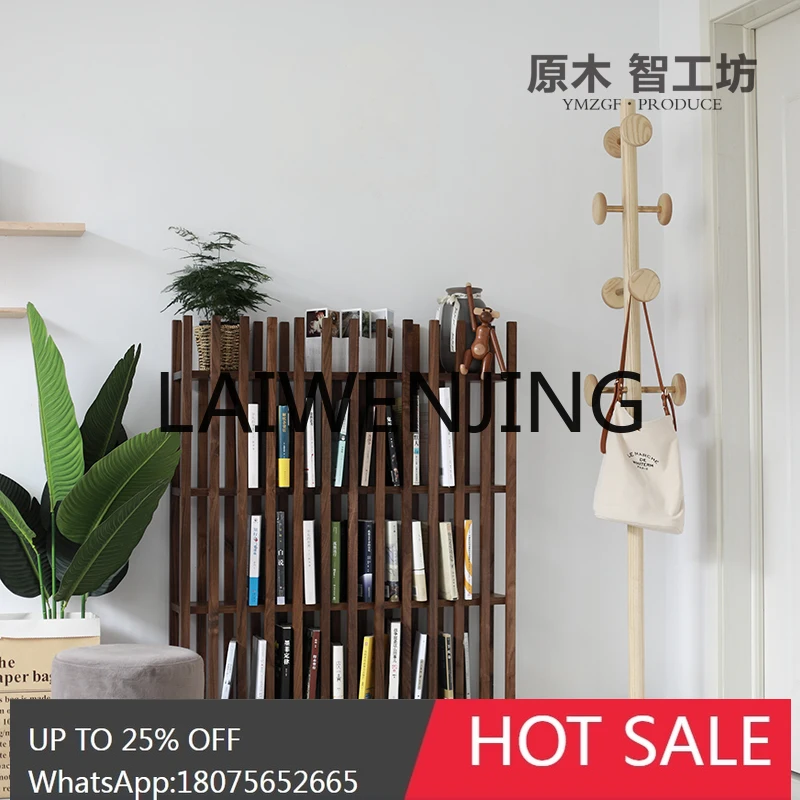 RWJ Log Zhigongfang Wood Bar Bookshelf Partition Screens Shelf Decoration