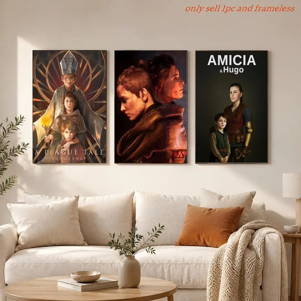 Game A-A Plague Tale Requiem Poster HD Anime Hot Theme Singer/OST/Movie-Waterproof Self-Stick Home Decor