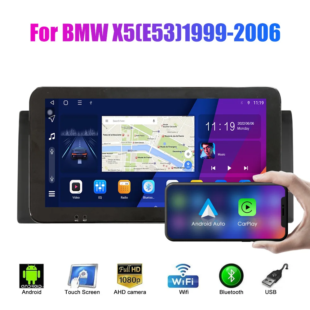 For BMW X5 E53 1999-2006 Android Car Navigation GPS & Reversing Camera Integrated Unit