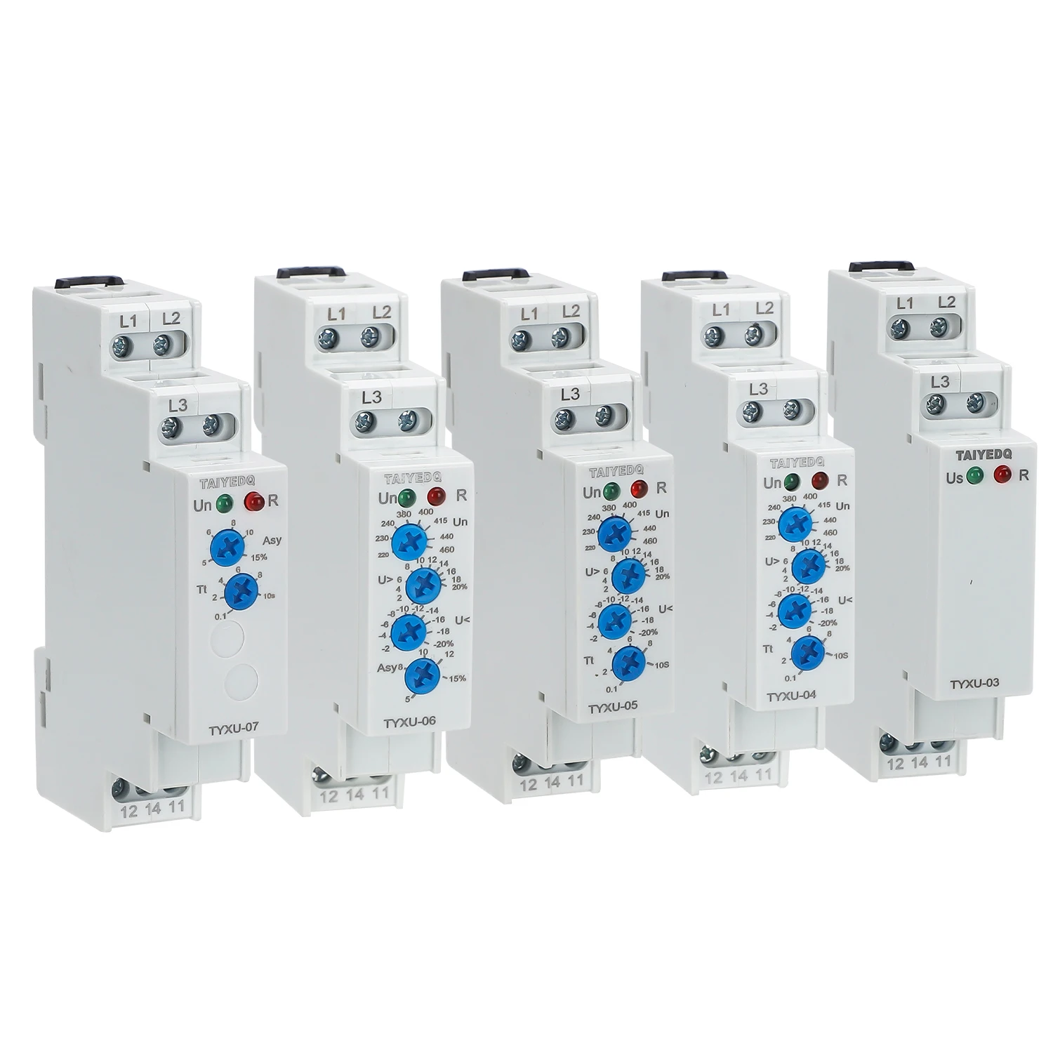 TYXU 3 Phase Voltage Protection Relay Phase Sequence Phase Failure Protection Relay 5A 8A 1SPDT 2SPDT