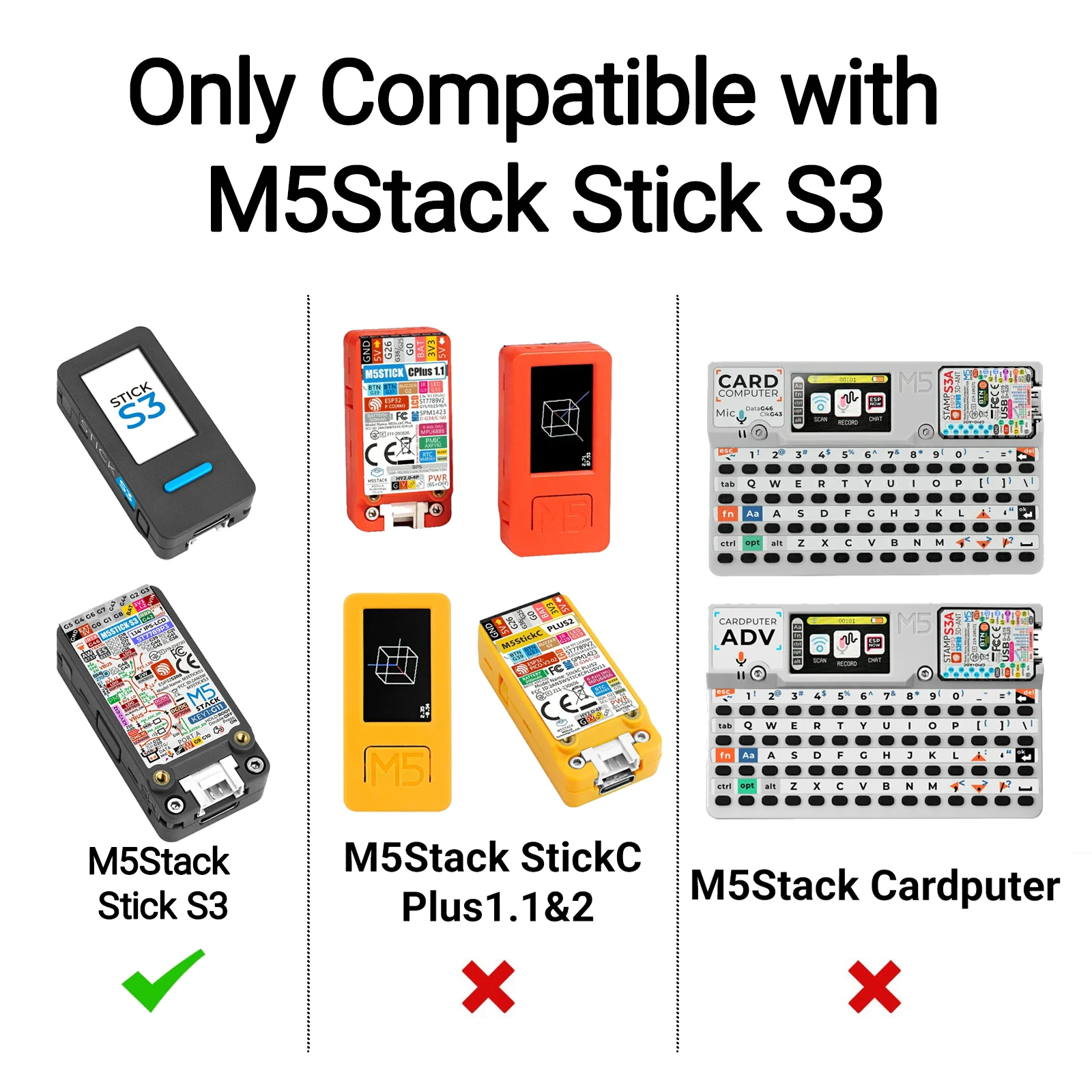 Pingequa StickS3 Dual Band Board for StickS3 NRF24 CC1101 Shield with SN74 SPI Isolation 4-Layer PCB