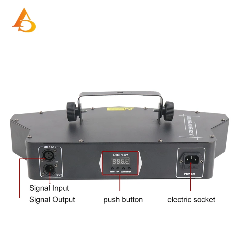 4 Lenses DMX Laser Stage Light Projector RGB Beam Disco Show DJ Party Light