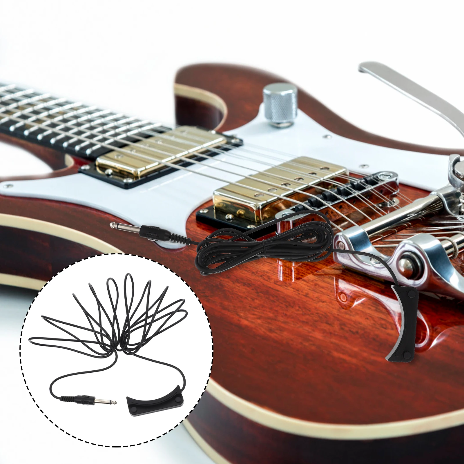 

Guitar Pickup for Acoustic Guitar Bass Ukulele Banjo Durable Practical Electronic Sound Pickup Lightweight Compact Storage