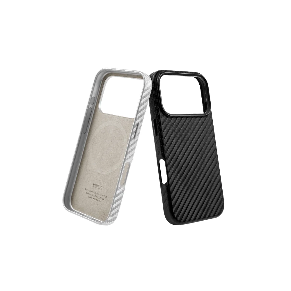 KZDOO Mag Noble Collection Carbon Pattern Pu Leather Shockproof Magnetic Luxury Back Case for iPhone 17/17Air/17 Pro/17 Promax