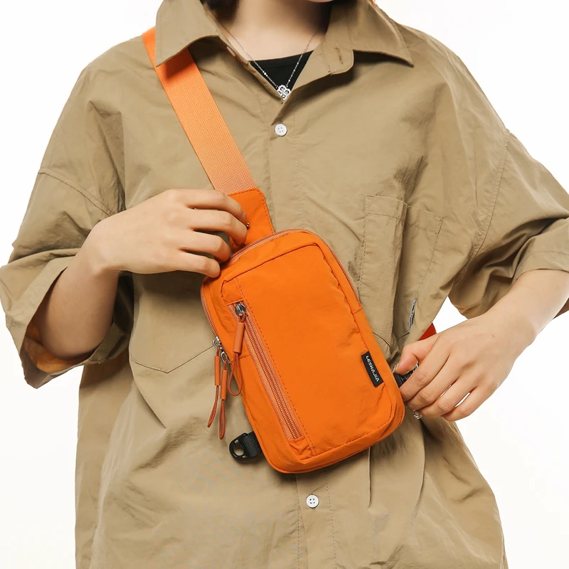 

Простые нейлоновые поясные сумки на молнии контрастного цвета 2025, хит продаж, швейные нитки, мягкие универсальные дизайнерские сумки через плечо для поездок на работу