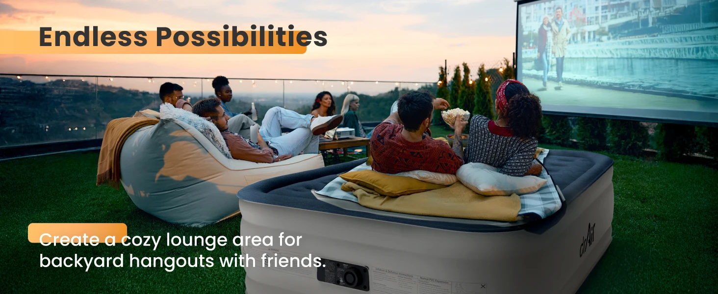 air mattress Twin with built in pump