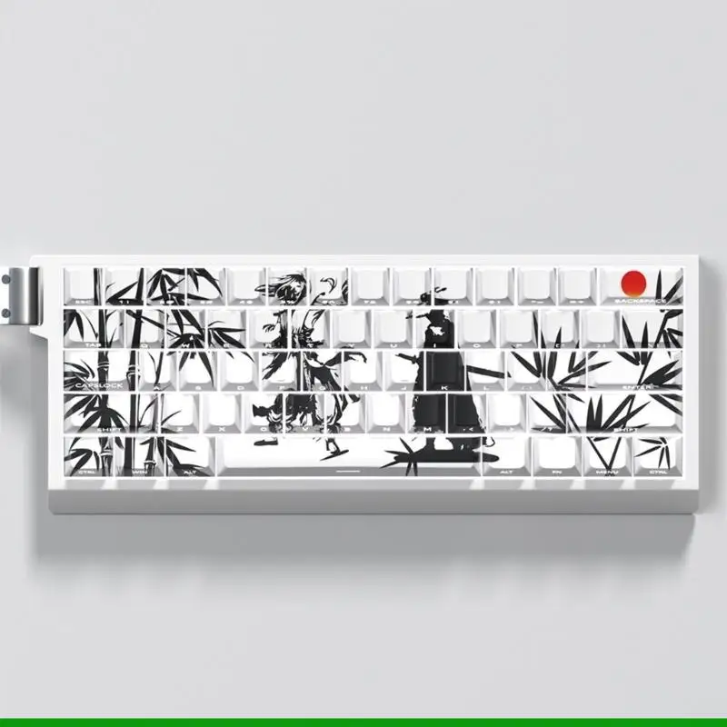 u55c wuxia keycap set pbt pbt original 64/74keys side sideds charces keycaps for gaming mechanical boards