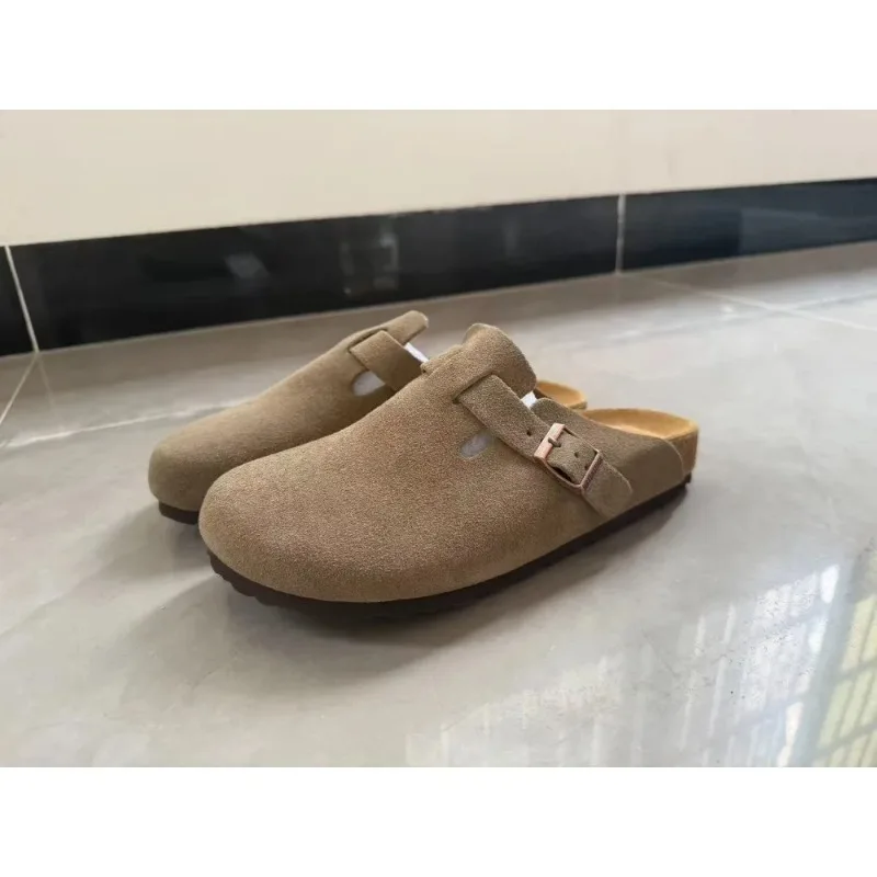 

Мужские и женские замшевые туфли на пробковой подошве, известный дизайн, регулируемые ремешки, удобная поддержка свода стопы, пробковая обувь.