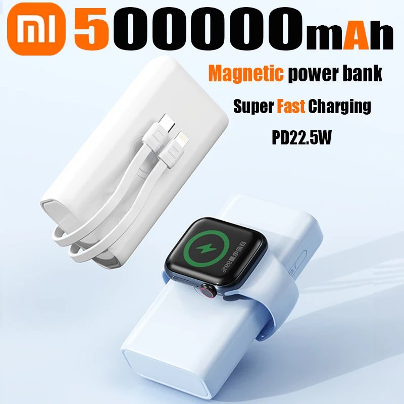 Xiaomi 50000 мАч Беспроводной Magsafe Watch Power Bank 22,5 Вт Портативная внешняя батарея с быстрой зарядкой для Apple iPhone Samsung Xiaomi 50000 мАч Беспроводной Magsafe Watch Power Bank 22,5 Вт Портативная внешняя батарея с быстрой зарядкой для Apple iPhone Samsung