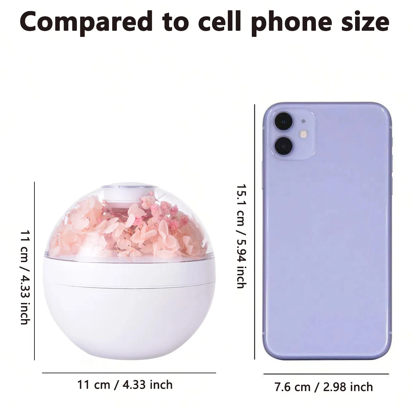 Увлажнитель воздуха с вечным цветком, 200 мл, мини-USB, домашний атмосферный ночник, праздничный подарок, креативный искусственный рождественский диффузор