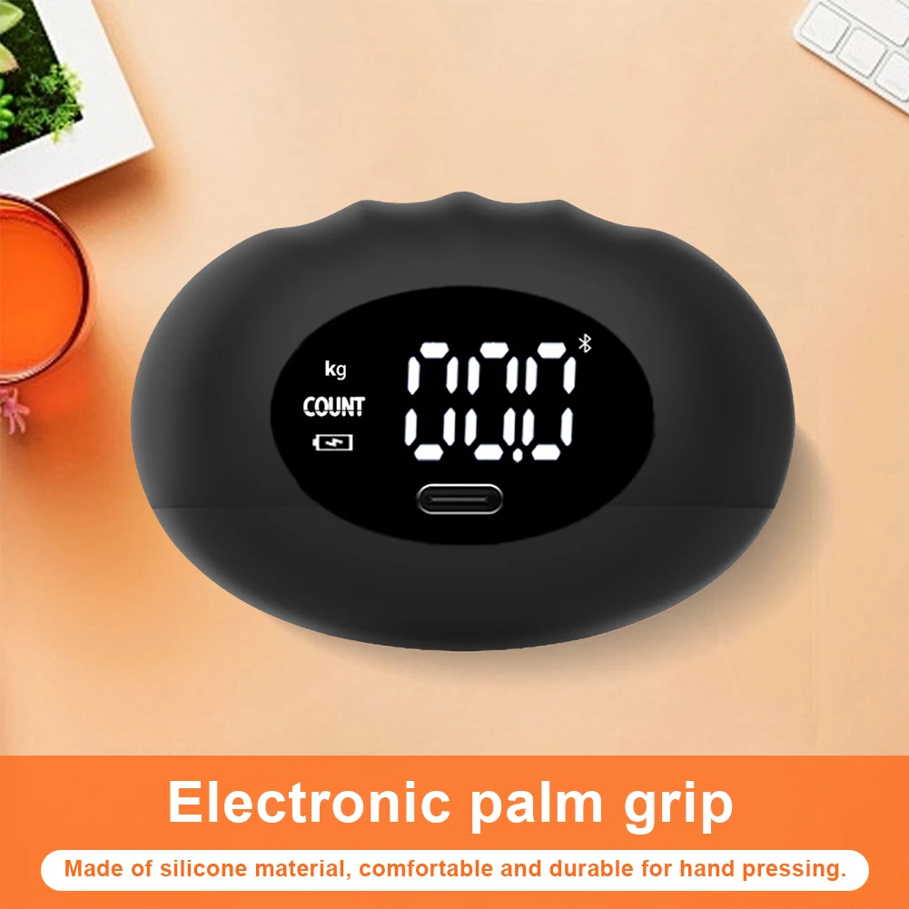 Grip Strength Tester Rechargeable Digital Grip Strength Trainer Silicone Hand Dynamometer LED Display for Strength Training