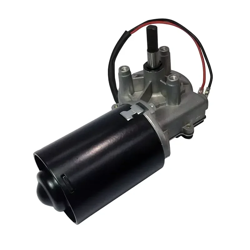 30W 12V 24V DC Worm Gear Motor High Torque Metal Copper Turbine Geared Motor for Garage Door Automation Heavy Duty Industrial