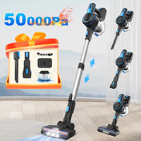 INSE  6-in-1 handheld wireless stick vacuum cleaner, 50000Pa,6x2200mAh battery,55mins runtime,for pet hair carpets cleaning