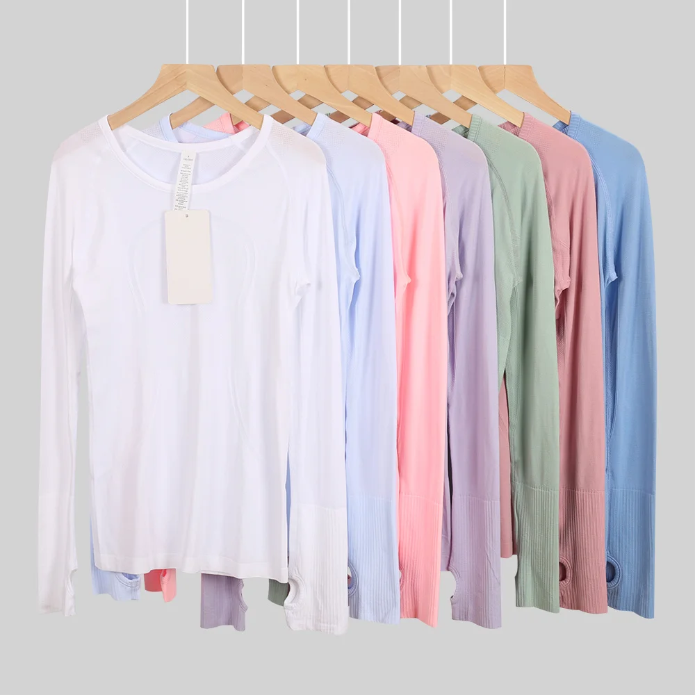2026 Women's Yoga Comprehensive Training Top Elastic Slim Crew Neck Quick-Dry Sports Long-Sleeve Spring Summer Fitness Clothes
