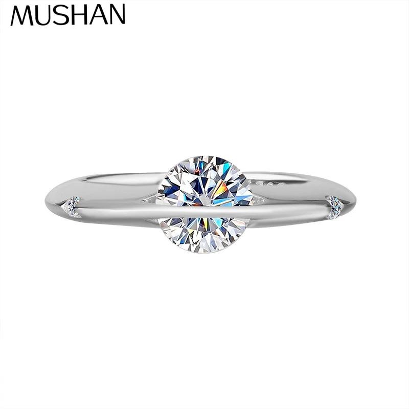 

Кольцо MuShan Designer Jewelry из стерлингового серебра 925 пробы с муассанитом VVS, винтажное, для сестры, с позолотой 18K, патент MST, изысканные кольца