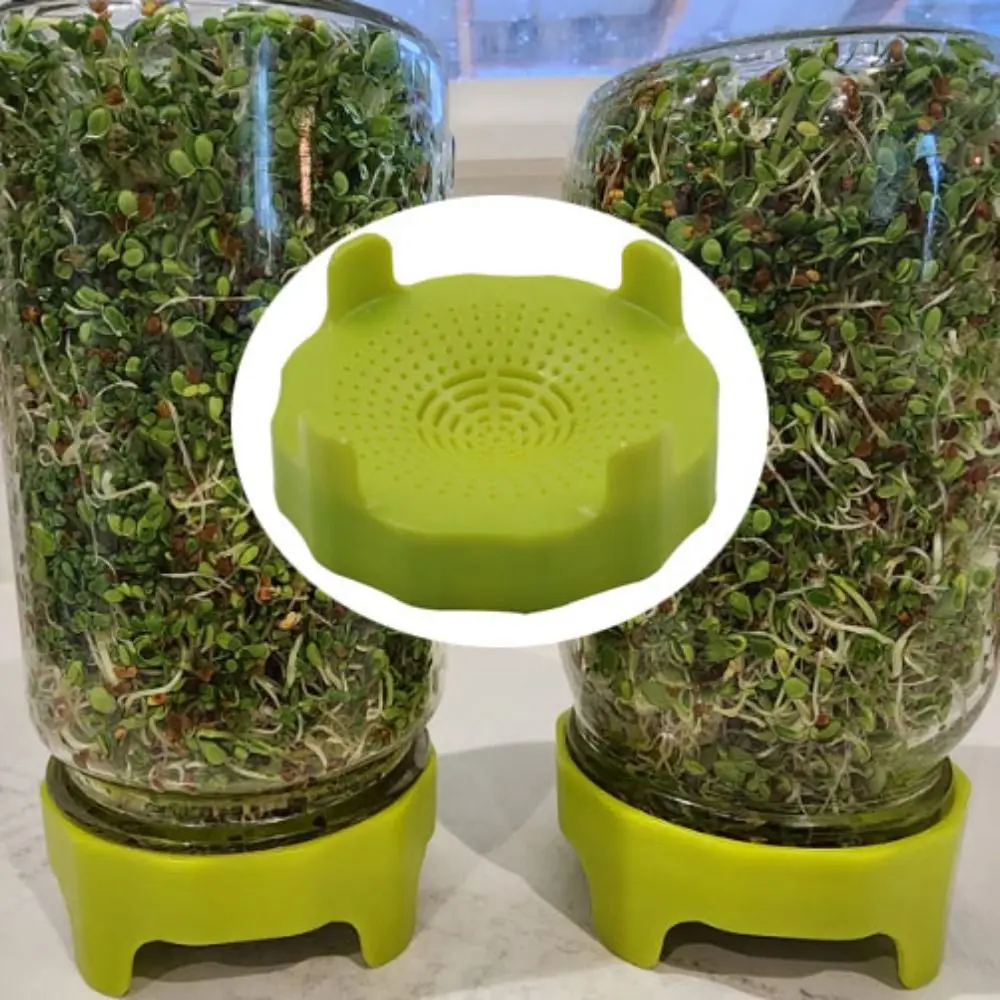 2pcs Household ABS Mason Jar Sprouting Lid Mesh 86mm Vegetable Seed Growing Lid Reusable Filter Cover Fermentation