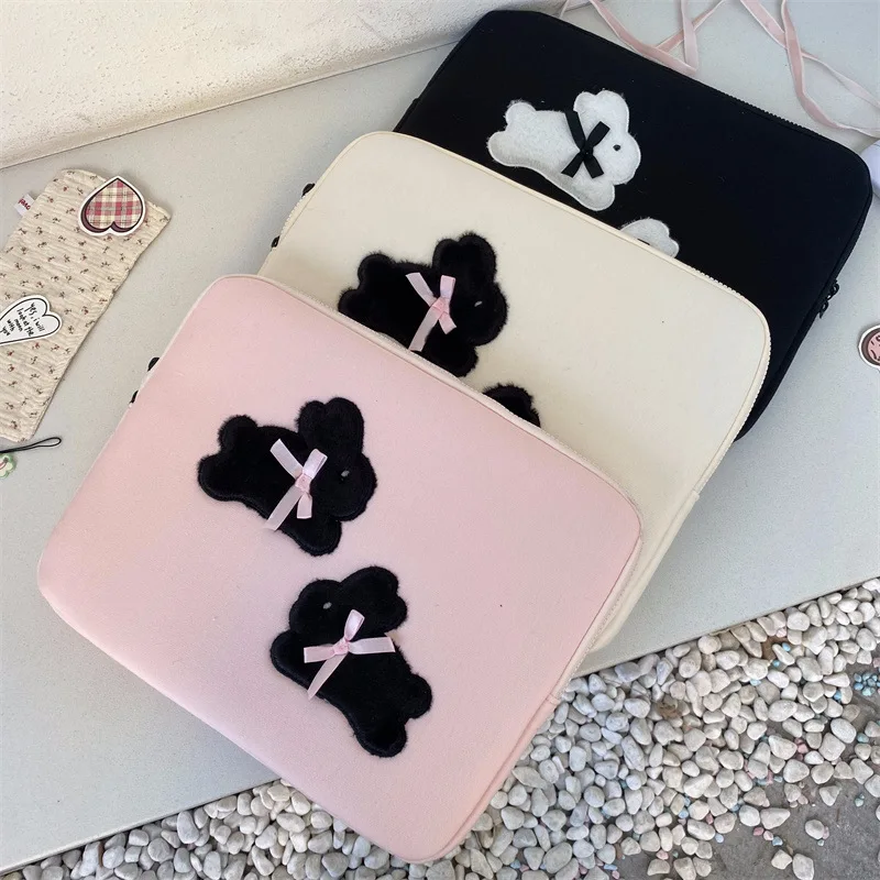 Cute Rabbit-Sacoche d'ordinateur pour iPad, étui de protection pour ordinateur portable, convient pour Macbook, Lenovo, HP, 9.7 pouces, 14 pouces, 13.3 pouces, 15/15 pouces, 6/16 pouces, 11 pouces