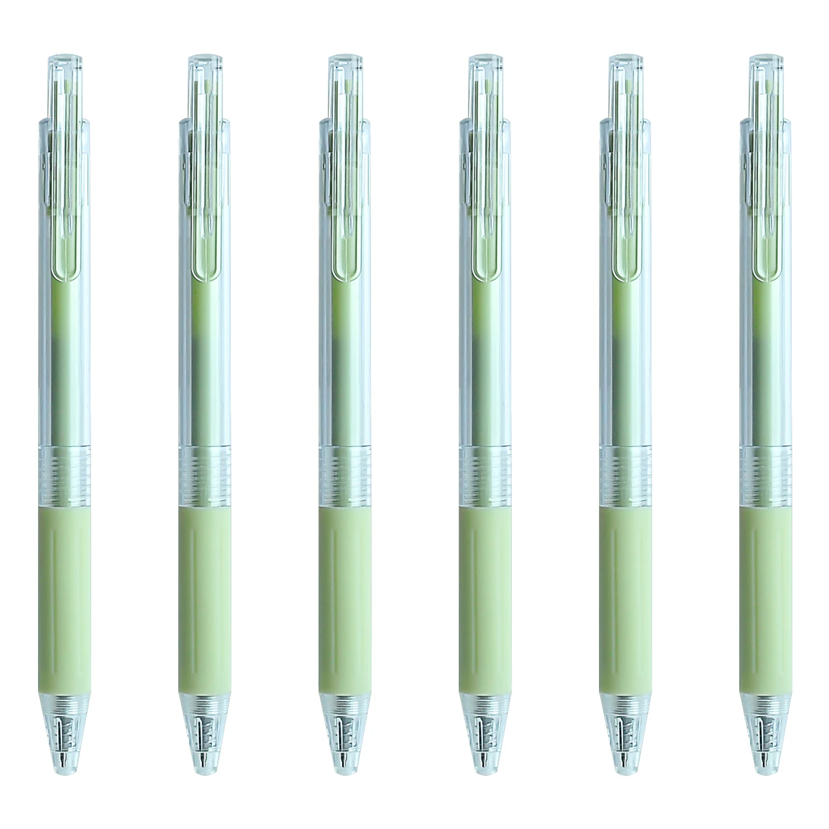 

3/6/12pcs black refill green gel pens Automatic Push-on 0.5mmnib Write smoothly Office Back-to-school season