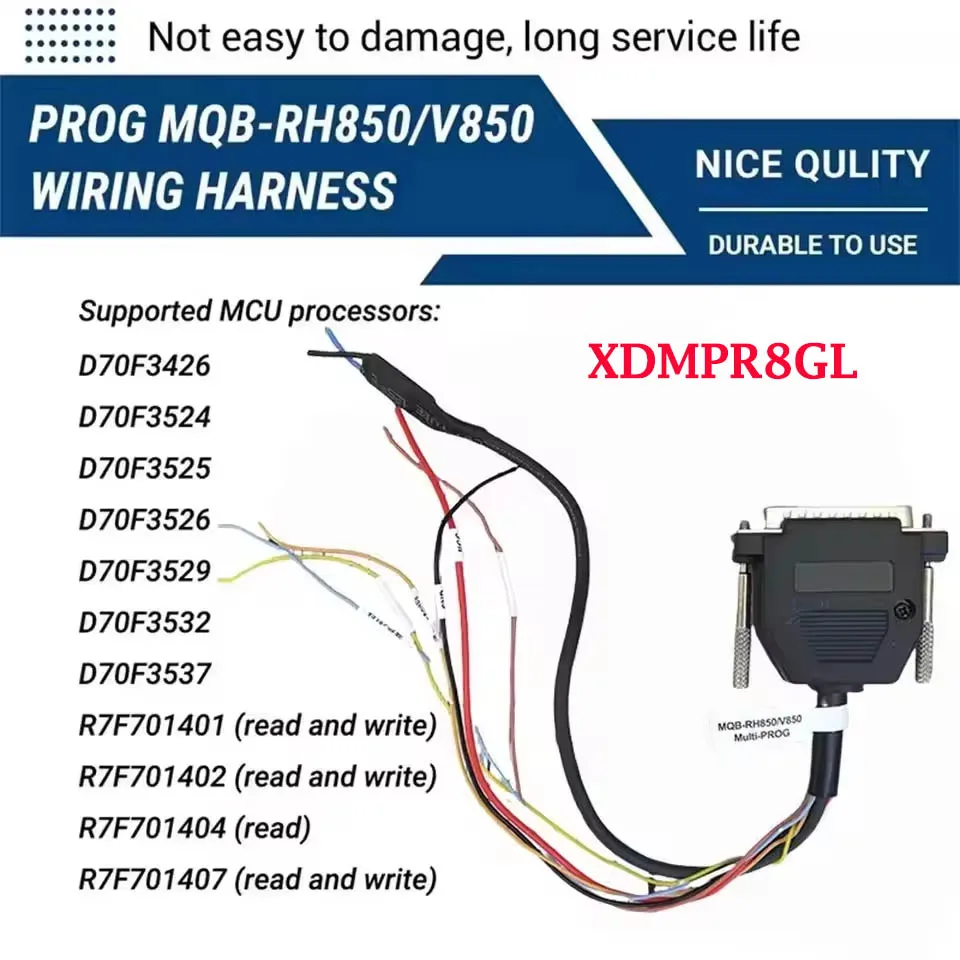 XHORSE XDMPR8GL XDNPR8GL MQB RH850/V850 Adapter Cable For Key Tool Plus Programmer  For Multi Prog Read MQB48 MQB49