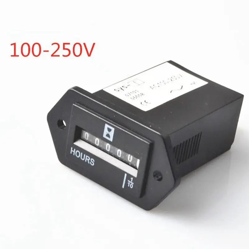 #49T AC100-250V Generator Sealed Hour Meter Counter,Car Auto Hour Meter,(ABS)