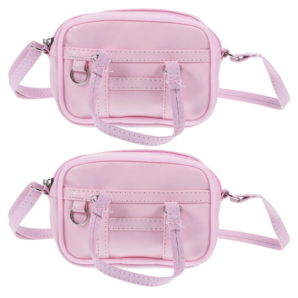

2 Pcs Dress-up Purse Satchel Bag Dollhouse Costume Crossbody DIY Outfit Bags Accessories