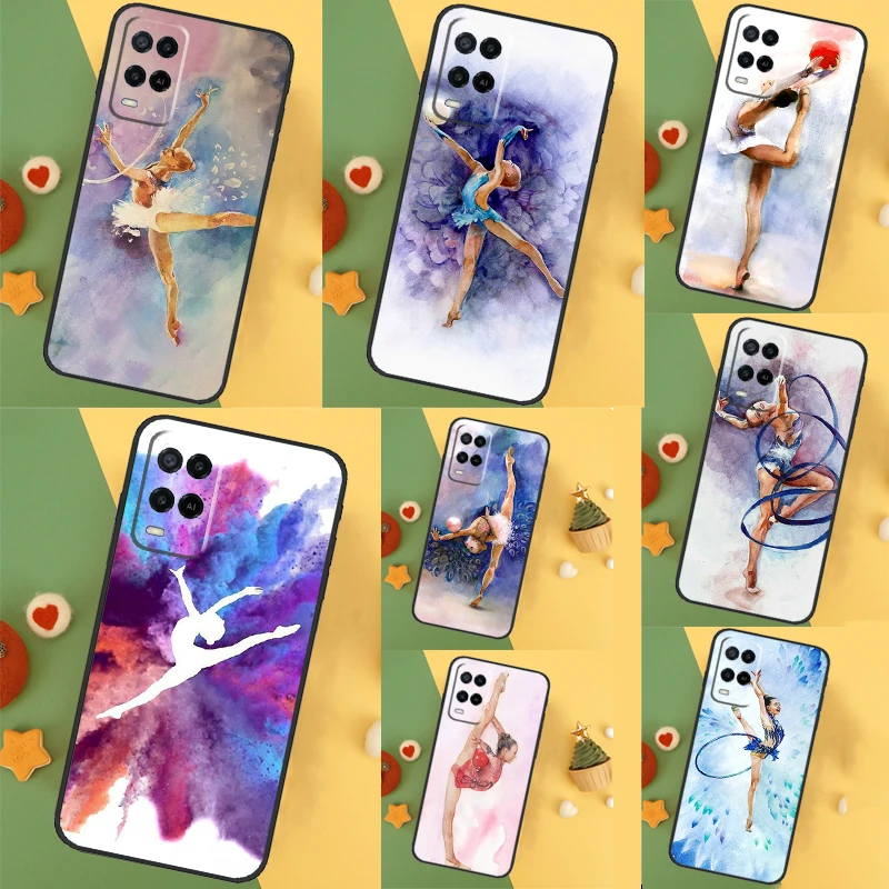 Gymnastics Oil Painting For OPPO A79 A57 A77 A5 A9 A53S A52 A72 A96 A76 A16 A54 A74 A94 A38 A58 A78 A15 A17 Case