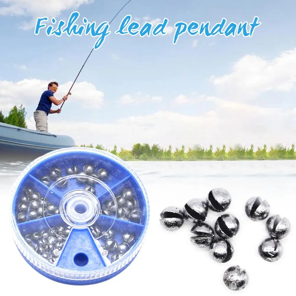 Travel-friendly Fishing Weights Heavy Duty Metal Fishing Sinkers for Seawater Freshwater Fishing 60g/box for Rafts for Anglers