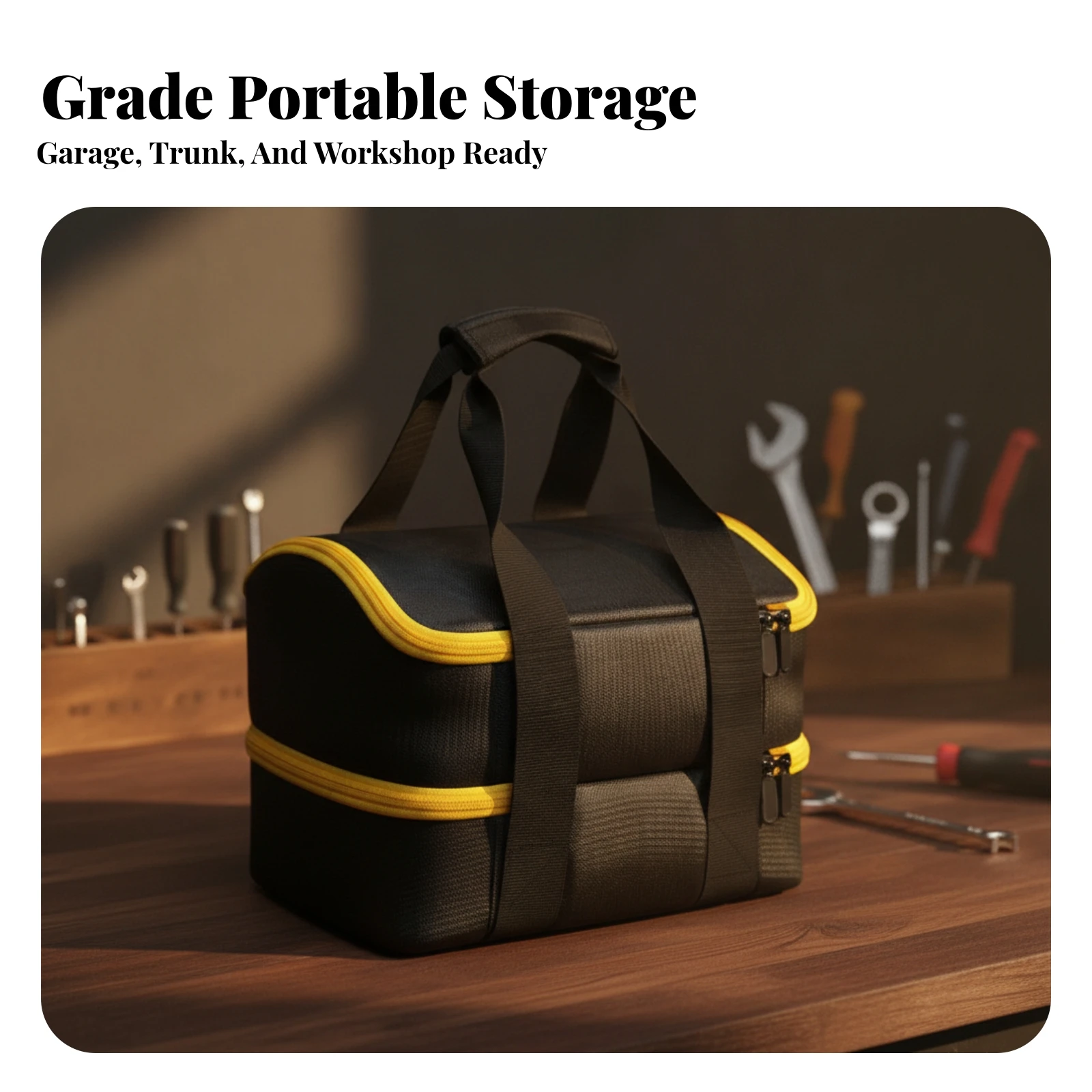 Two-Layer Battery Organizer Bag Twin Zippers Battery Storage Bag Tech Organizer Splash-Resistant Portable for Travel