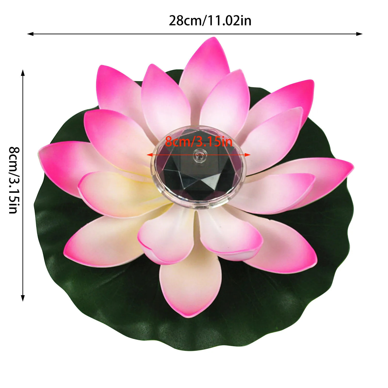 Artificial Pool Floating Lights Solar-powered Lotus Lamp for Pond Landscape Decoration Outdoor Garden LED Night Light