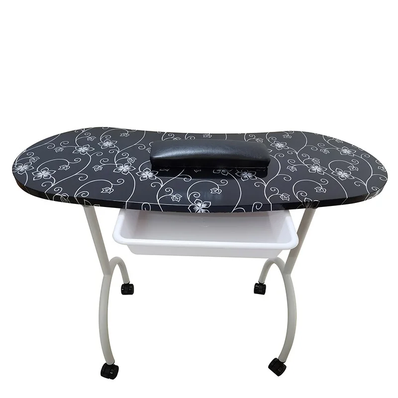* Modern Folding Nail Table Simple Fashion Nail Table Single Table with Wheels for Sale