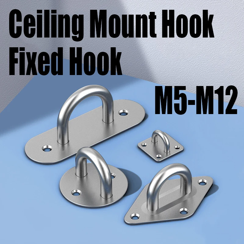 

1/2PCS U-Shape Ceiling Mount Hook Fixed Hook Hook Anchor Hanger Thickened Solid For Ceiling Fan LeisureSofa Sandbag Hammock Ring