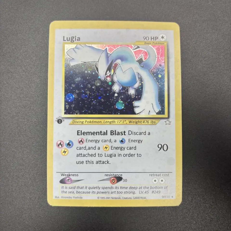 1st edition lugia pokemon card Neo Genesis Holo HP / DAMAGED ThePokeNest Lightning Elemental Blast (90) Discard a Fire Energy card A CGC Pristine 10 1st