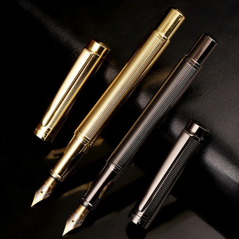 

New Wingsung Brass Pen All Copper Fountain Pen Bent/F 0.5/1.0 Tip Unique Gadget Gift for Tech Lovers Collectors Calligraphy Pen
