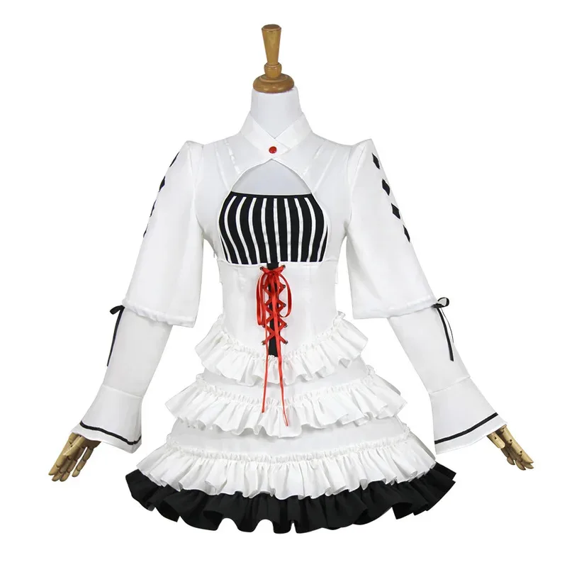 

Костюмы для косплея Аска, белое готическое платье, аниме, униформа из ЭВА, карнавальная одежда на Хэллоуин для женщин и девочек, yj4k