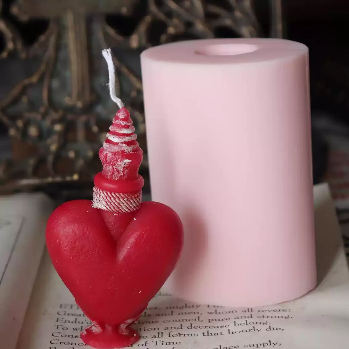 

Halloween Spell Jar Candle Making Silicone Mold，Love Witch Bottle Candle Mold