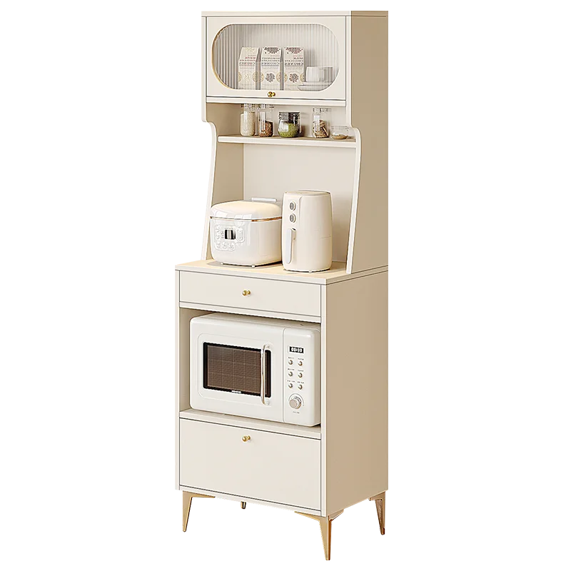 

Cream wind solid wood dining side cabinet integrated dining room corner cabinet dining table small side cabinet kitchen locker