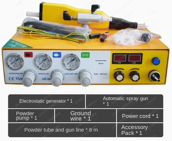 EU  delivery Portable Powder Paint Experiment System Electrostatic Powder Coating machine with electrostatic  coating test gun