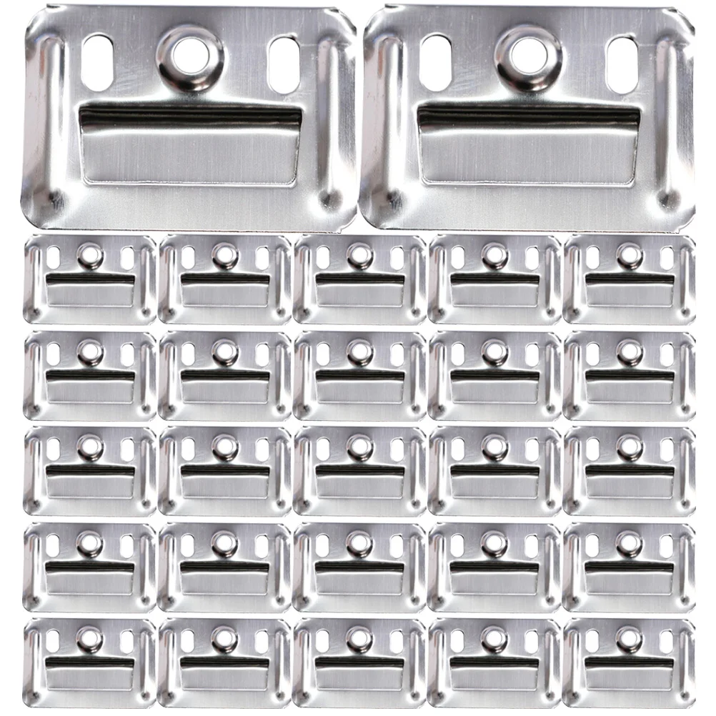 

100pcs Wall Panel Buckle Interlocking Hanging Bracket Couch Clip Stainless Steel Furniture Buckle Clamp Wall Panel Fixing Hanger