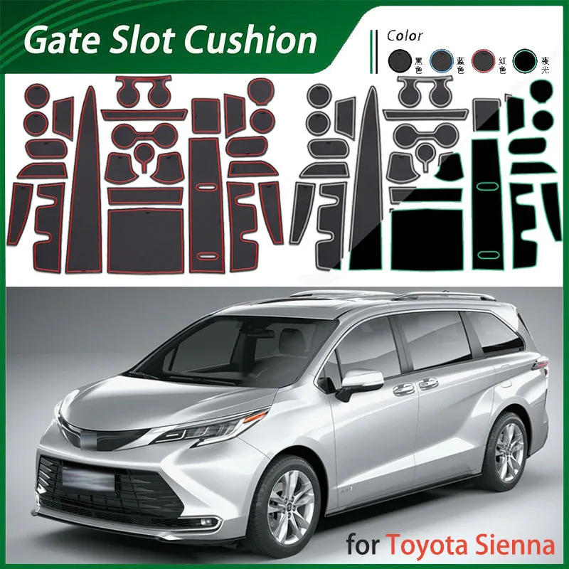 

CAR door slot pad for Toyota 21 SIENNA door slot pad modification, interior slot pad, Senna center console water cup slot pad