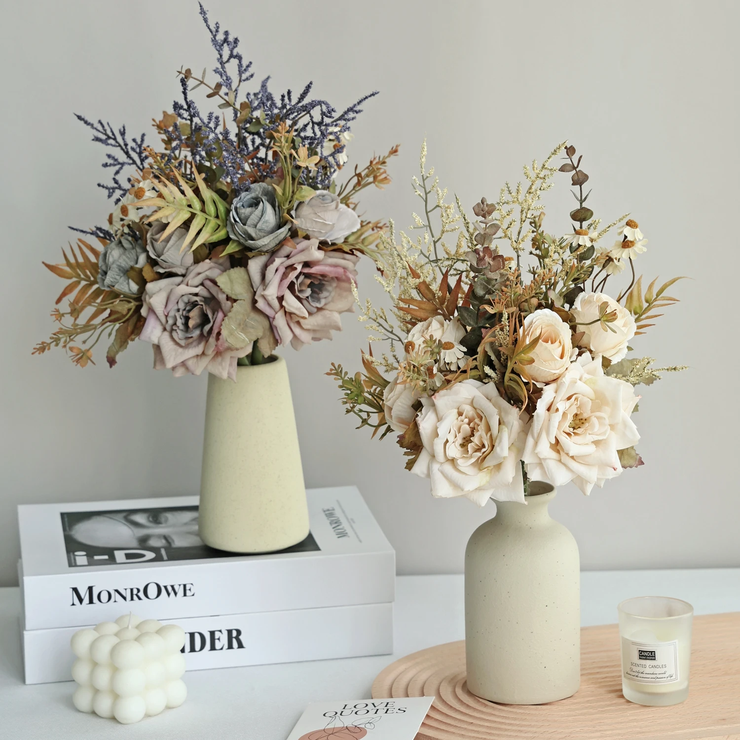 Seidenrosen Künstliche Blumen Hochzeit Heim Tisch Herbstdekoration Brautstrauß Bastelzubehör Kranz Wanddekoration Garten DIY Geschenke – Detail 1