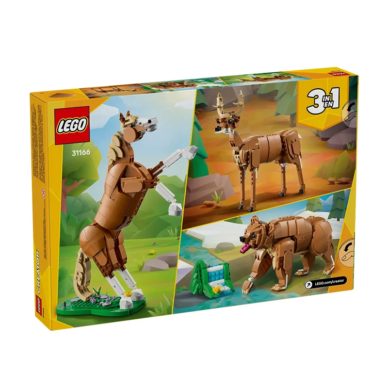 

LEGO Creative, универсальная серия 31166, бодибилдинг, лошади, детский день, головоломка, строительные блоки, игрушка в подарок