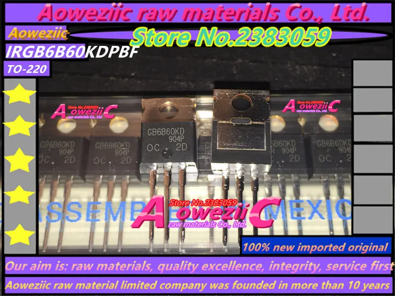 Aoweziic 100% new original imported IRGB6B60KDPBF GB6B60KD IRGB6B60KD TO-220 ultra-fast soft recovery diode 600V 13A 90W