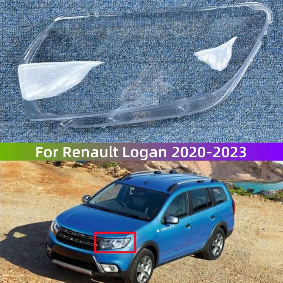 

Для Renault Logan 2020 2021 2022 2023, запасные части для автомобиля, крышка передней фары, прозрачная защита от УФ-лучей и старения