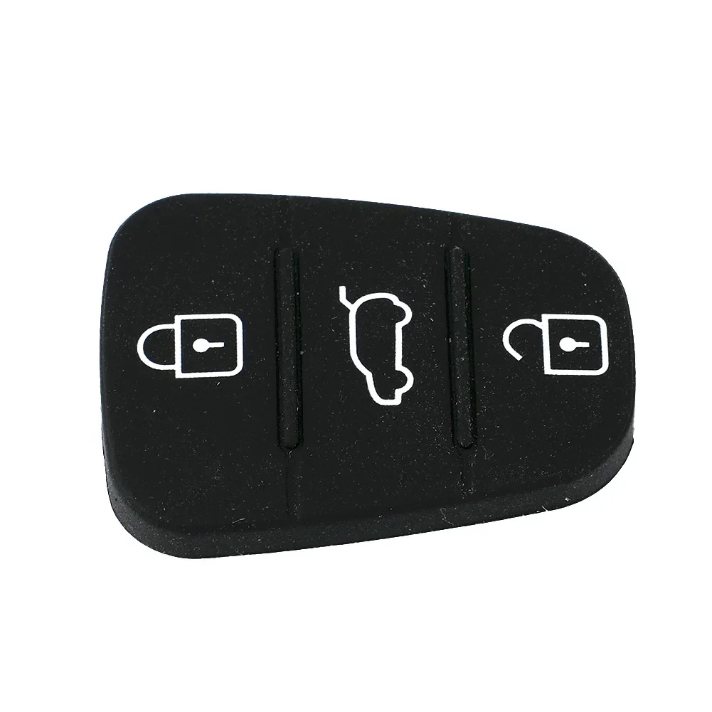 Black Key Button Cover 3 Buttons For Hyundai I10 I20 I30 For Kia Amanti 1* 1× Key Shell Cover Remote Key Fob Case Replacement