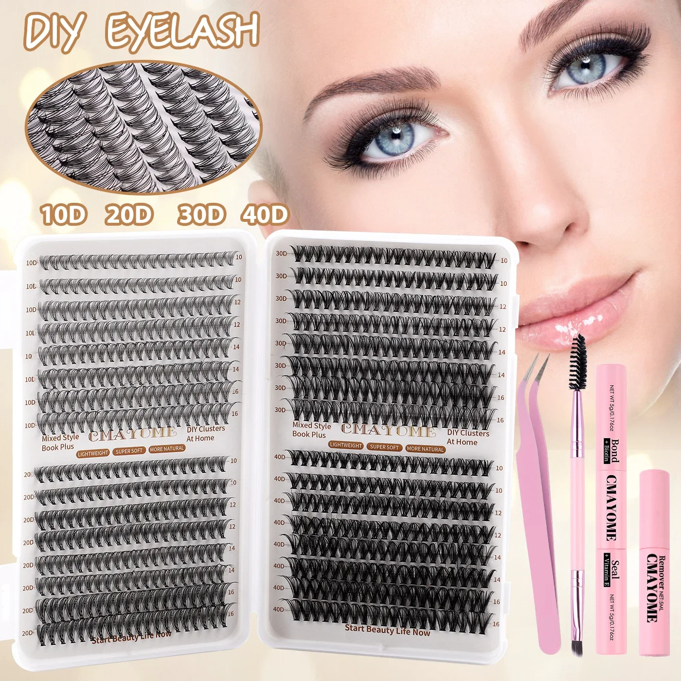 

Hot Sale Eyelash Book Large Capacity Mixed Pack 10-16mm Duohair False Eyelashes Spot Factory Direct Sales