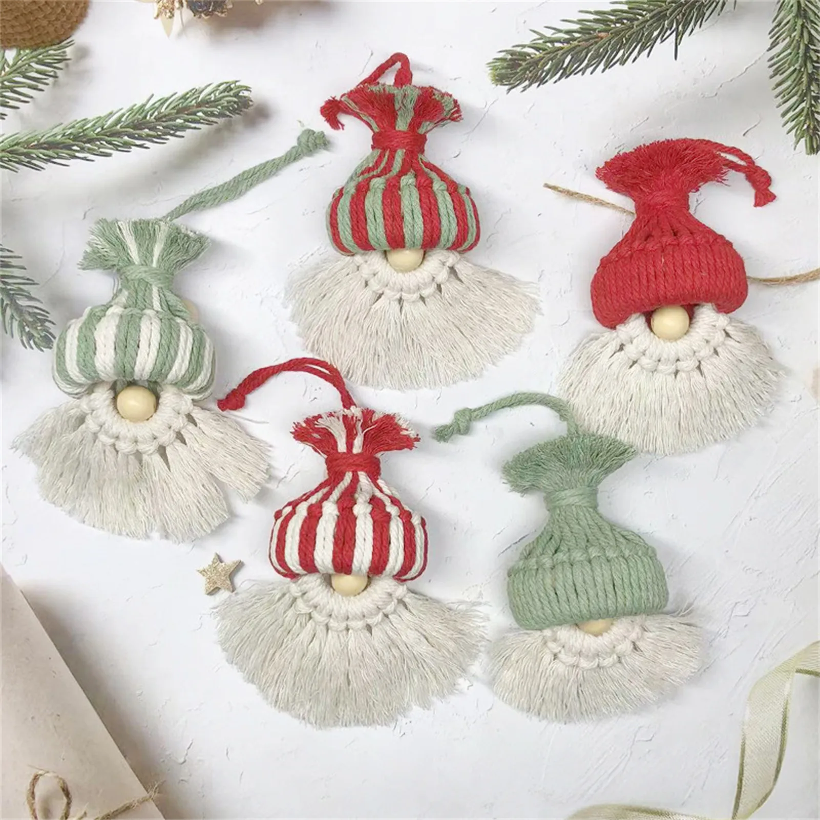 

Christmas Pendant Creative Handmade Dwarf Elderly Hanging For Xmas Tree Automotive Endoscope Navidad New Year Decoration Props